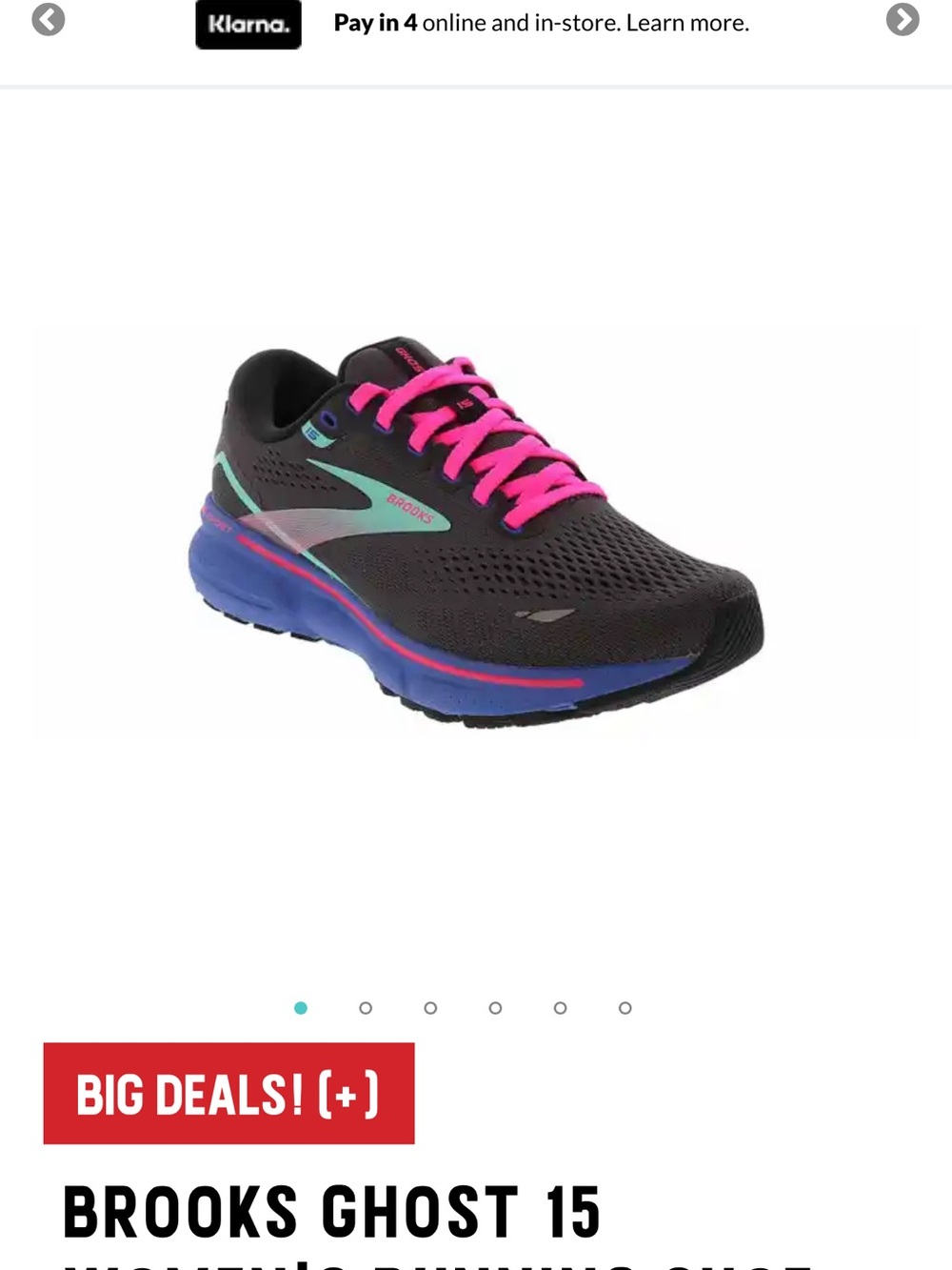Brooks Women's Ghost 15 Running Shoes - Black- size 6.5 - new - Picture 7 of 7